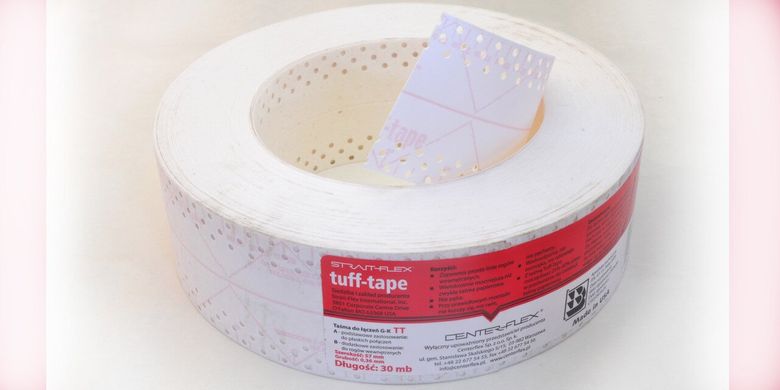 Изображение Лента композитная (американка) для углов и швов Strait-Flex Tuff-Tape 57 мм x 30 м, 41 мкм красная Farbers