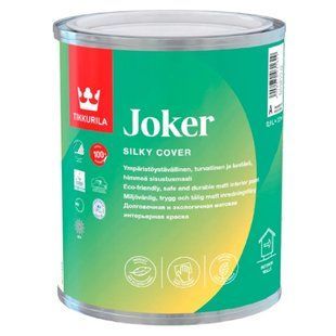 Зображення Фарба інтер`єрна Tikkurila Joker, біла 0,9 л Farbers