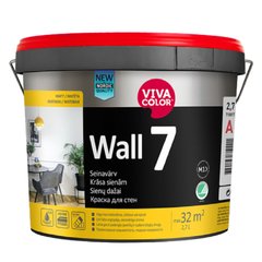 Изображение Краска интерьерная латексная Vivacolor Wall 7 (База А), матовая, 9 л Farbers