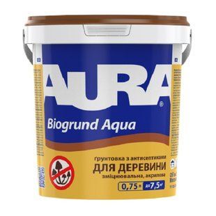 Зображення Грунтовка для деревини з антисептиками AURA Biogrund Aqua 0,75 л Farbers