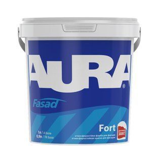 Зображення Фарба фасадна атмосферостійка AURA Fasad Fort, для утеплених фасадів, матова 1л Farbers