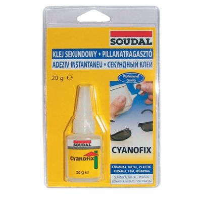 Изображение Секундный клей SOUDAL CYANOFIX 84А 3 гр Farbers