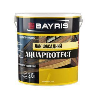 Изображение Лак фасадный Aquaprotect BAYRIS шелковистый глянец 2,5 л Farbers