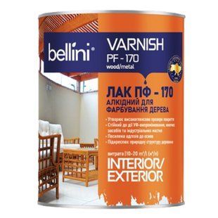 Зображення Лак ПФ-170 BELLINI безбарвний 0,75л Farbers