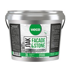 Изображение Лак фасадный "FASADE & STONE" WECO, шелковисто-глянцевый, 1 л Farbers