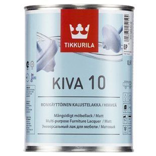 Зображення Лак для меблів Tikkurila Kiva 10, матовий, ЕР, 0,9 л Farbers