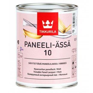Зображення Лак панельний Tikkurila Paneeli-Assa 10, напівматовий, ЕР, 0,9 л Farbers