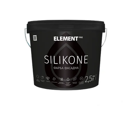 Изображение Фасадная краска SILIKONE база А Element Pro акриловая матовая 10 л Farbers