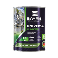 Изображение Алкидная универсальная эмаль Universal BAYRIS чёрная 0.9 кг Farbers