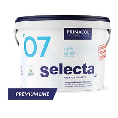 Изображение Краска интерьерная латексная SELECTA 7 (База С) Primacol Professional, матовая, 0,9 л Farbers