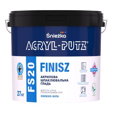 Изображение Шпатлевка полимерная Sniezka ACRYL-PUTZ FS20 Finisz 27 кг Farbers