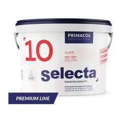 Изображение Краска интерьерная латексная SELECTA 10 (База С) Primacol Professional, полуглянцевая, 0,9 л Farbers