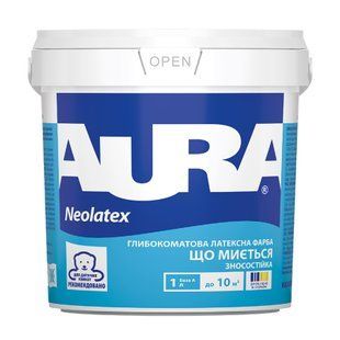 Зображення Фарба інтер'єрна зносостійка Aura Neolatex, глибокоматова 1 л Farbers