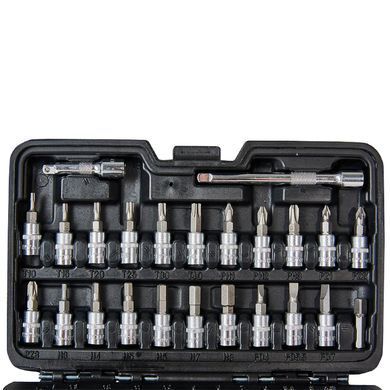 Набор торцевых головок с трещоткой 1/4&Prime; 46 предметов Vitals Master