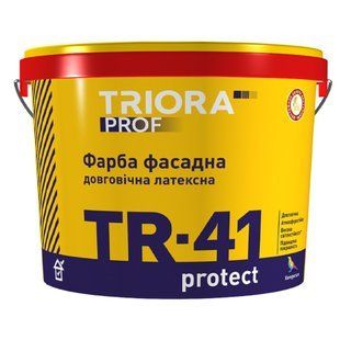 Изображение Краска латексная водоэмульсионная Triora TR-41 protect матовая белая 1 л Farbers