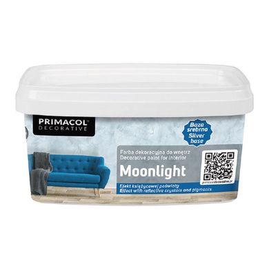 Зображення Фарба декоративна Moonlight Silver Base Primacol Decorative, срібло, 1 л Farbers