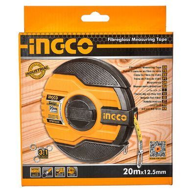 Зображення Рулетка 20 м скловолокно 12,5 мм INGCO Farbers