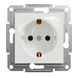 Розетка Schneider Electric Asfora с заземлением белая