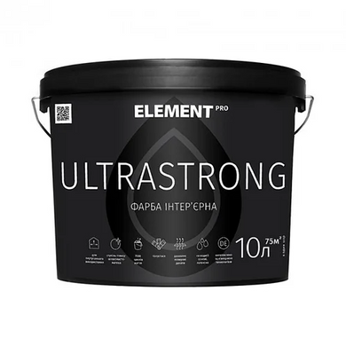 Зображення Інтер'єрна фарба ULTRASTRONG Element Pro шовковисто-матова База А 10 л Farbers