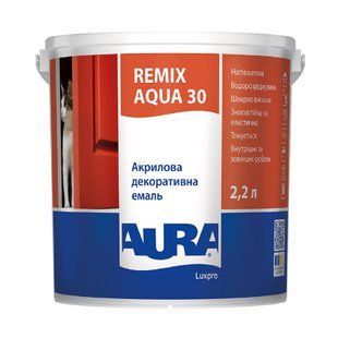 Зображення Акрилова декоративна емаль Aura Luxpro Remix Aqua 30 TR, напівматова 2,2л Farbers