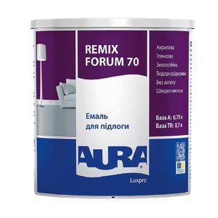 Зображення Емаль для підлоги Aura Luxpro Remix Forum 70, біла глянцева 0,75л Farbers