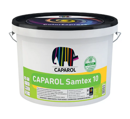 Изображение Краска интерьерная латексная шелковисто-матовая Caparol Samtex 10 E.L.F. B1 10 л Farbers