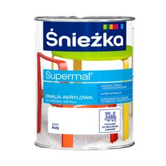 Изображение Эмаль акриловая матовая Sniezka Supermal А500 белая 800 мл Farbers