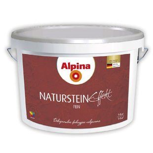 Декоративна шпаклівка інтер'єрна акрилова Alpina Naturstein fein Effect біла 14 кг