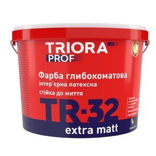 Изображение Краска интерьерная латексная Triora TR-32 extra matt глубоко-матовая белая 1 л Farbers