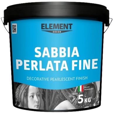 Декоративная штукатурка Element Decor Sabbia Perlata Fine, перламутровая, 10 кг