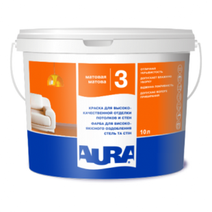 Зображення Фарба інтер'єрна Aura Luxpro 3 Білий 1 л Farbers