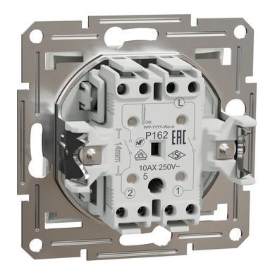 Выключатель двухклавишный Schneider Electric Asfora белый
