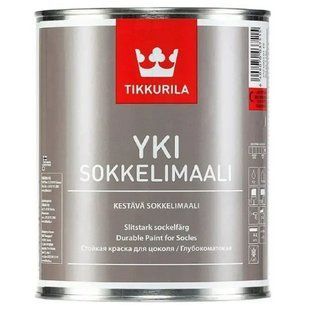 Изображение Краска для цоколя Tikkurila Yki, матовая, белая, 0,9 л Farbers