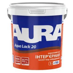 Зображення Лак панельний акриловий AURA Aqua Lack 20 матовий 1 л Farbers