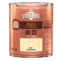 Зображення Олія для деревини VIDARON OLEJ DO DREWNA безбарвна D01 напівматова 750 мл Farbers
