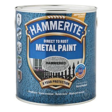 Зображення Фарба для металу HAMMERITE молоткова сіра (2,5 л) Farbers