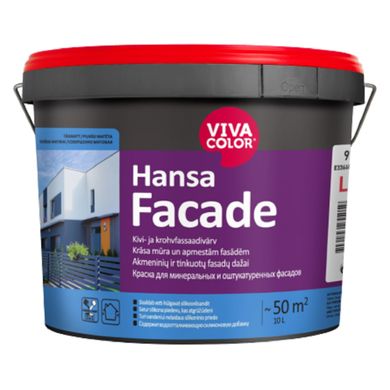 Зображення Фасадна фарба Vivacolor Hansa Facade, абсолютно матова, 0,9 л Farbers