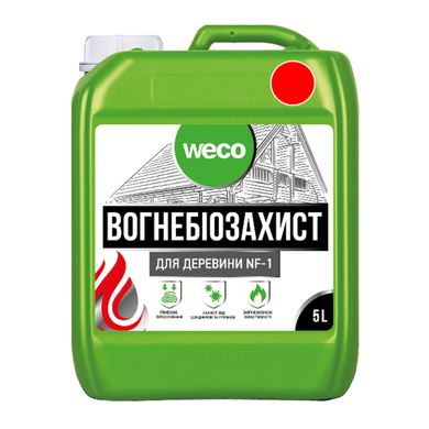 Изображение Огнебиозащита для древесины NF-1 WECO, красная, 5 л Farbers