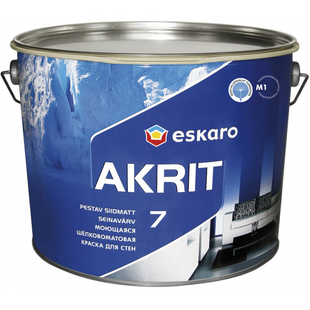 Изображение Краска шелковисто-матовая Eskaro Akrit 7 Белый 0,95 л Farbers