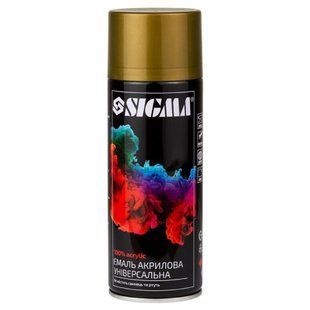 Изображение Эмаль аэрозольная акриловая глянцевая SIGMA, RAL 1036 золотой, 400 мл Farbers